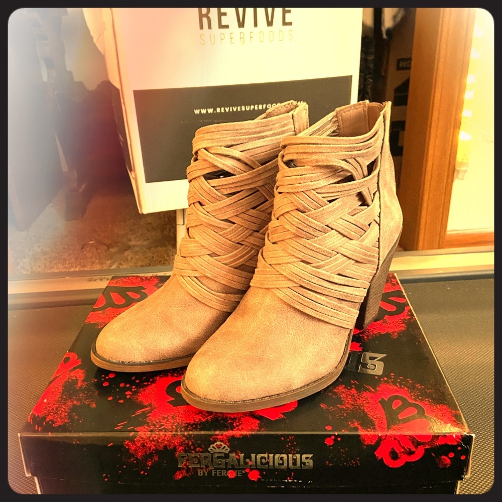 Tan booties